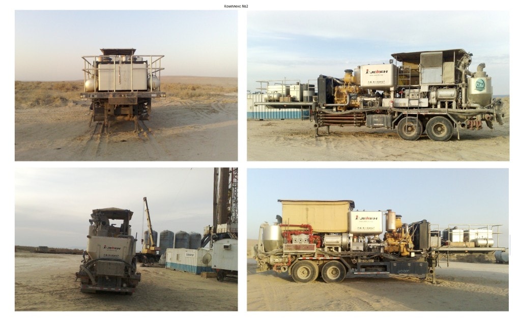 Mobile cementing unit at a wellsite